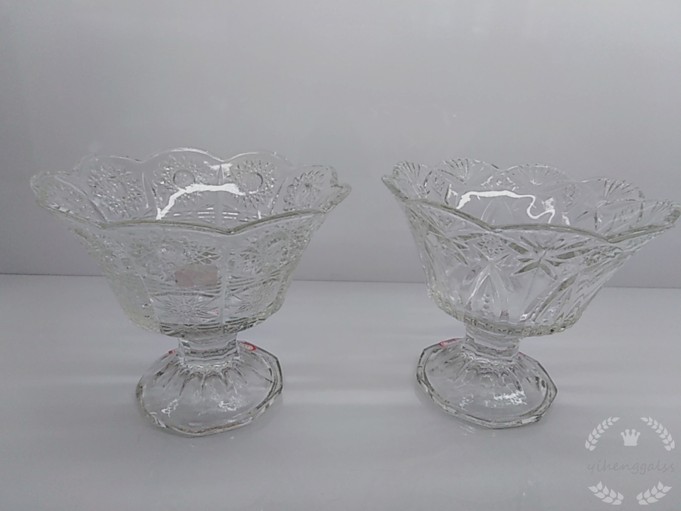 Factory direct sale of high-legged sunflower fruit salad Bowl 063