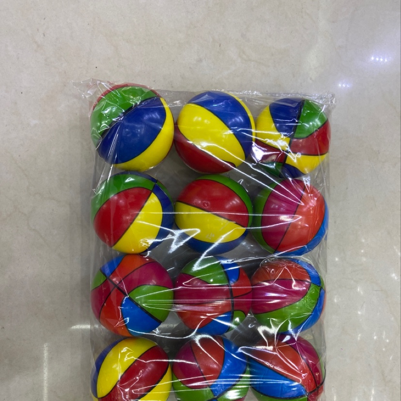 Factory direct sales of 7.6 cm colored basketball, pu balls, sponge balls and pressure balls