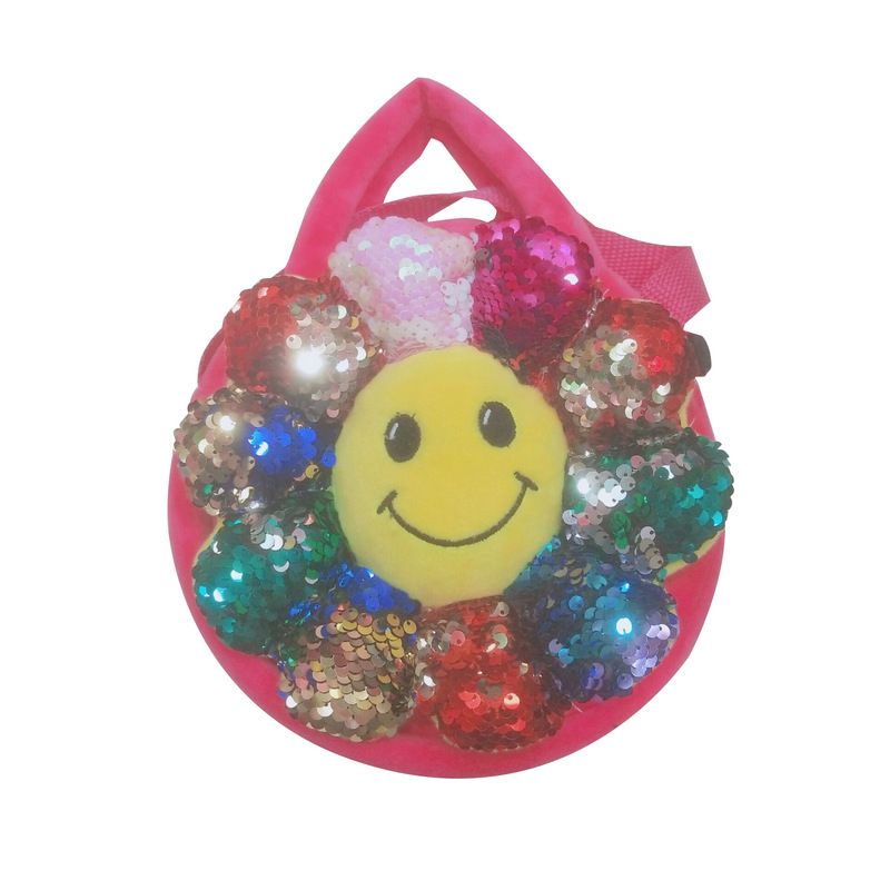 Korean children's mini sequined crossbody bag, cartoon sunflower hand-held crossbody bag, girls' bag