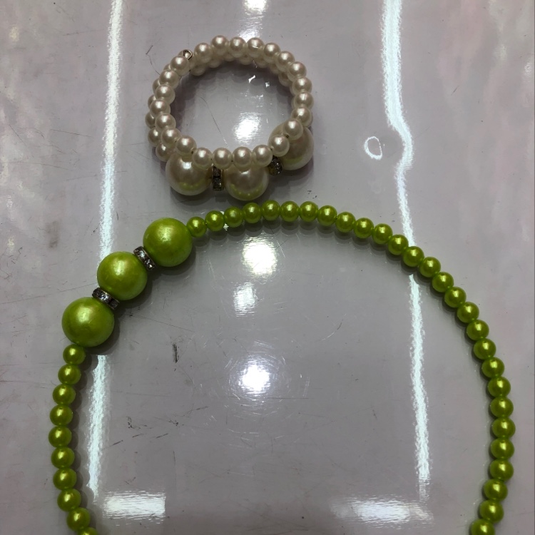 Three large Pearl Bracelets (green) thumbnail