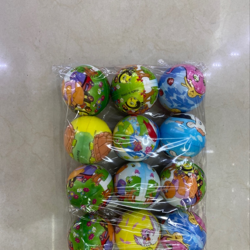 Factory direct sales: 7.6 cm cartoon animal balls, pu balls, sponge balls, pressure balls