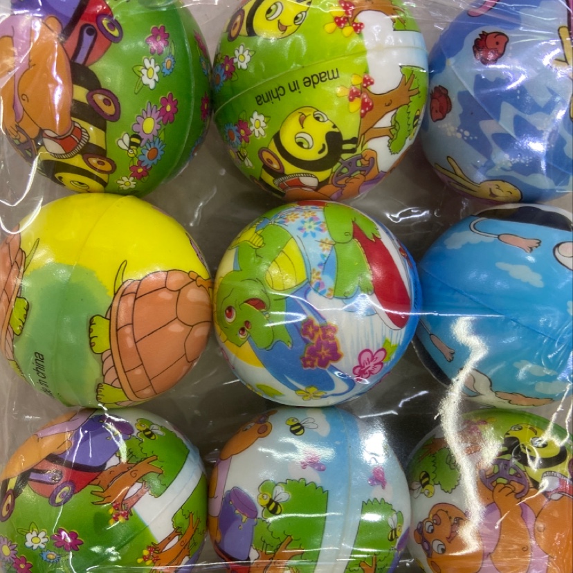 Factory direct sales: 7.6 cm cartoon animal balls, pu balls, sponge balls, pressure balls Specification image