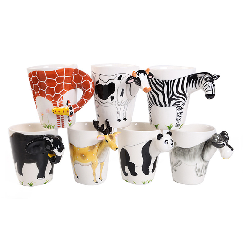 厂家加工定制创意3D动物陶瓷马克杯 情侣款活动礼品水杯广告杯详情图10