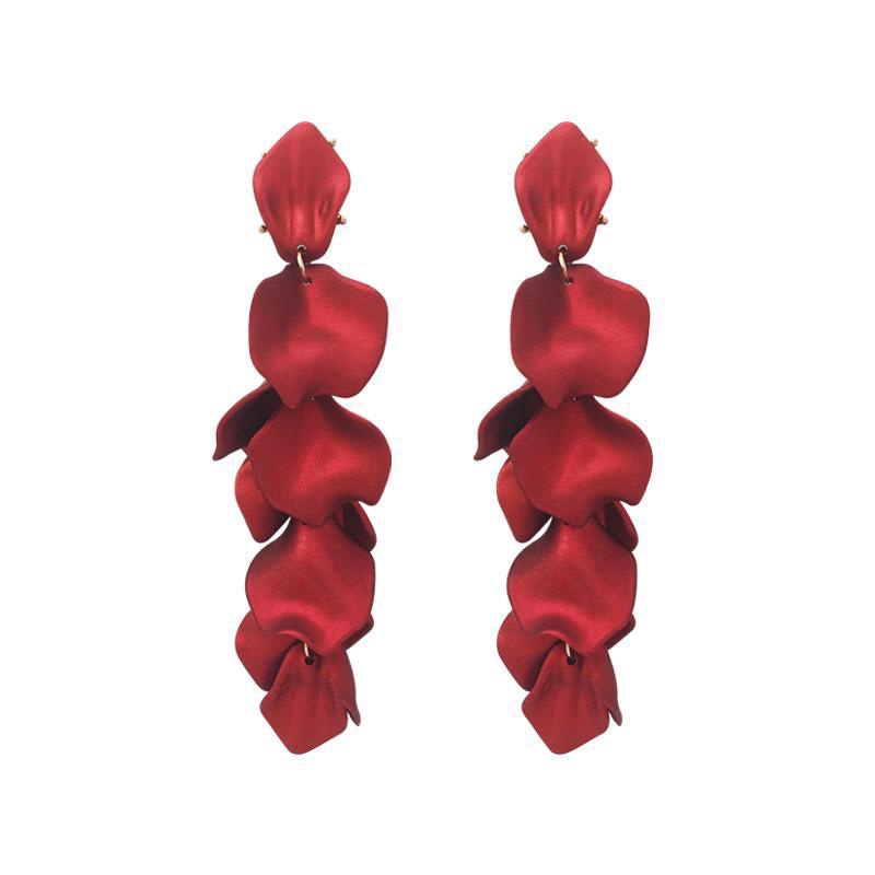 Acrylic scrub petal hot style earrings thumbnail