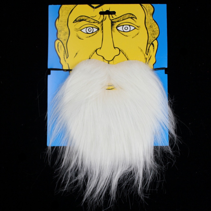 Halloween masquerade ball costume party performance supplies: black beard, white Santa Claus beard Application Scenario