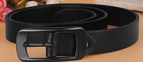 黑色针扣腰带