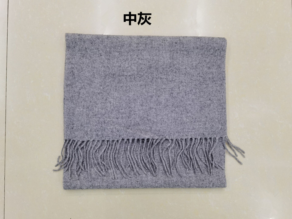 厂家直销出口欧美男女通用100%羊毛加厚素色围巾详情图18