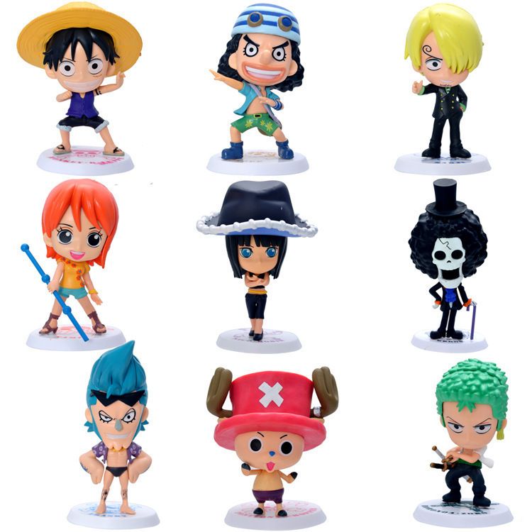 One Piece 69th generation 9 Q-version color box sets of Luffy, Sanji, Zorona, Nami and Robin