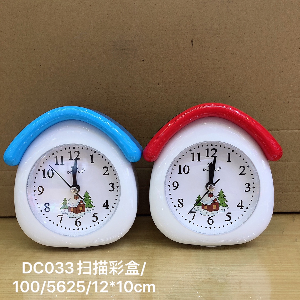 时尚礼品蘑菇闹钟精品店十元店货源 可爱卡通超静音小座钟