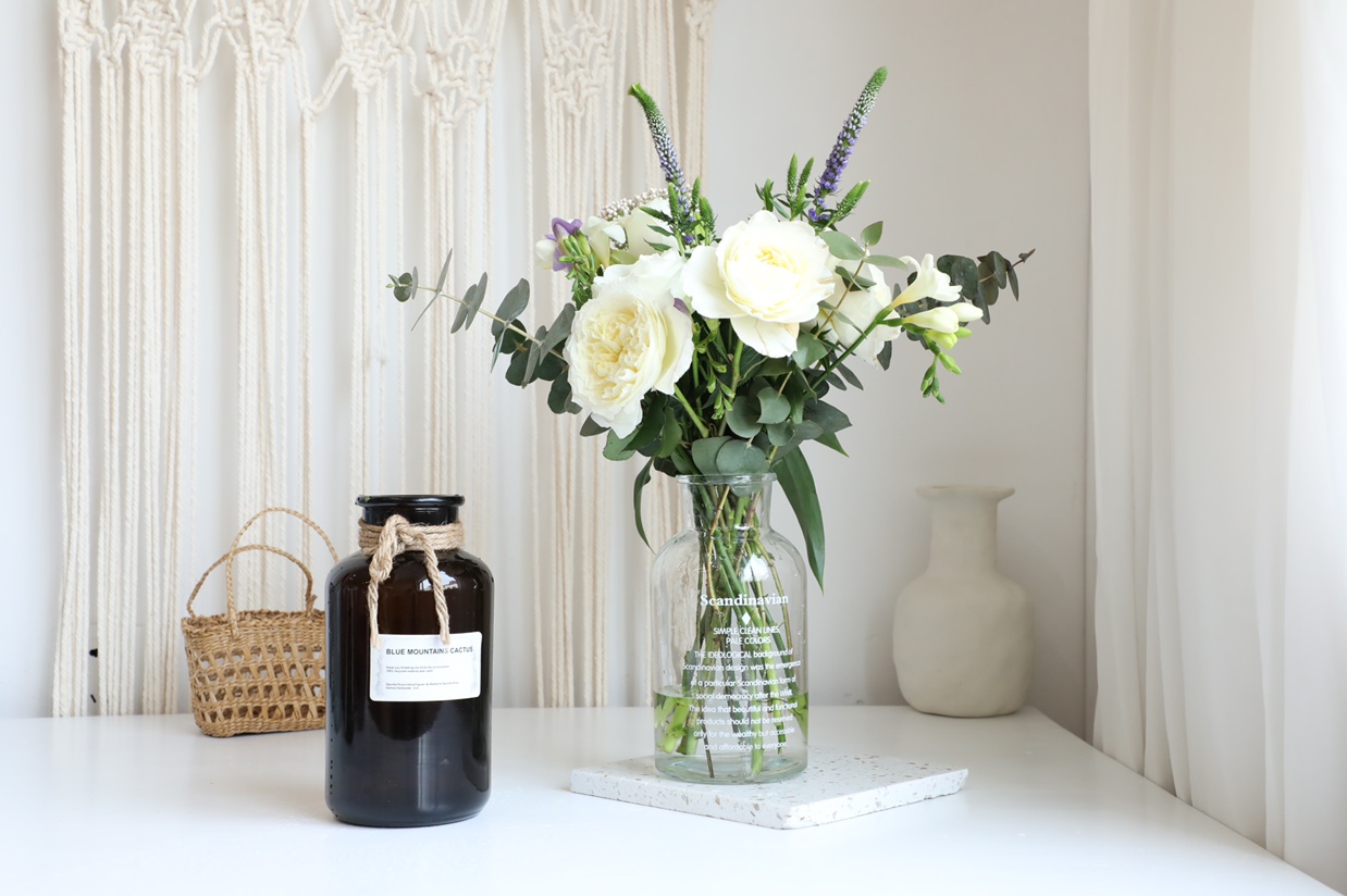 ins风玻璃花瓶干花摆件装饰客厅花瓶北欧玻璃花瓶