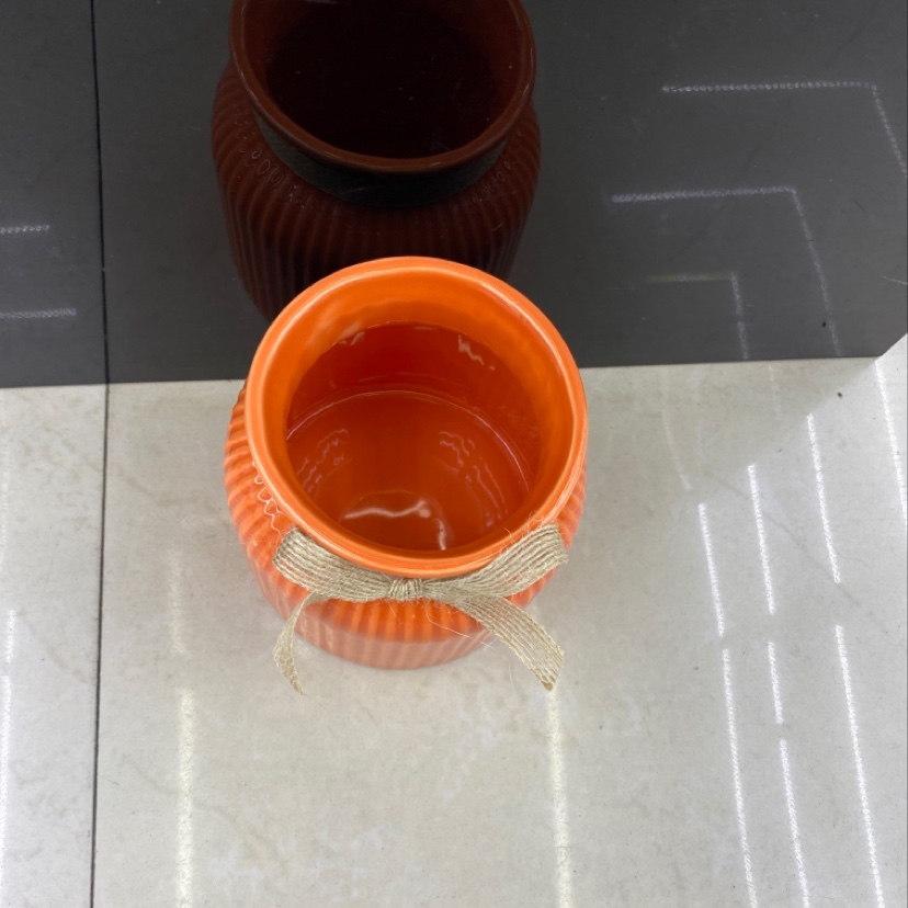 Round small flower POTS made of hemp rope are sold in bulk by the box Specification image