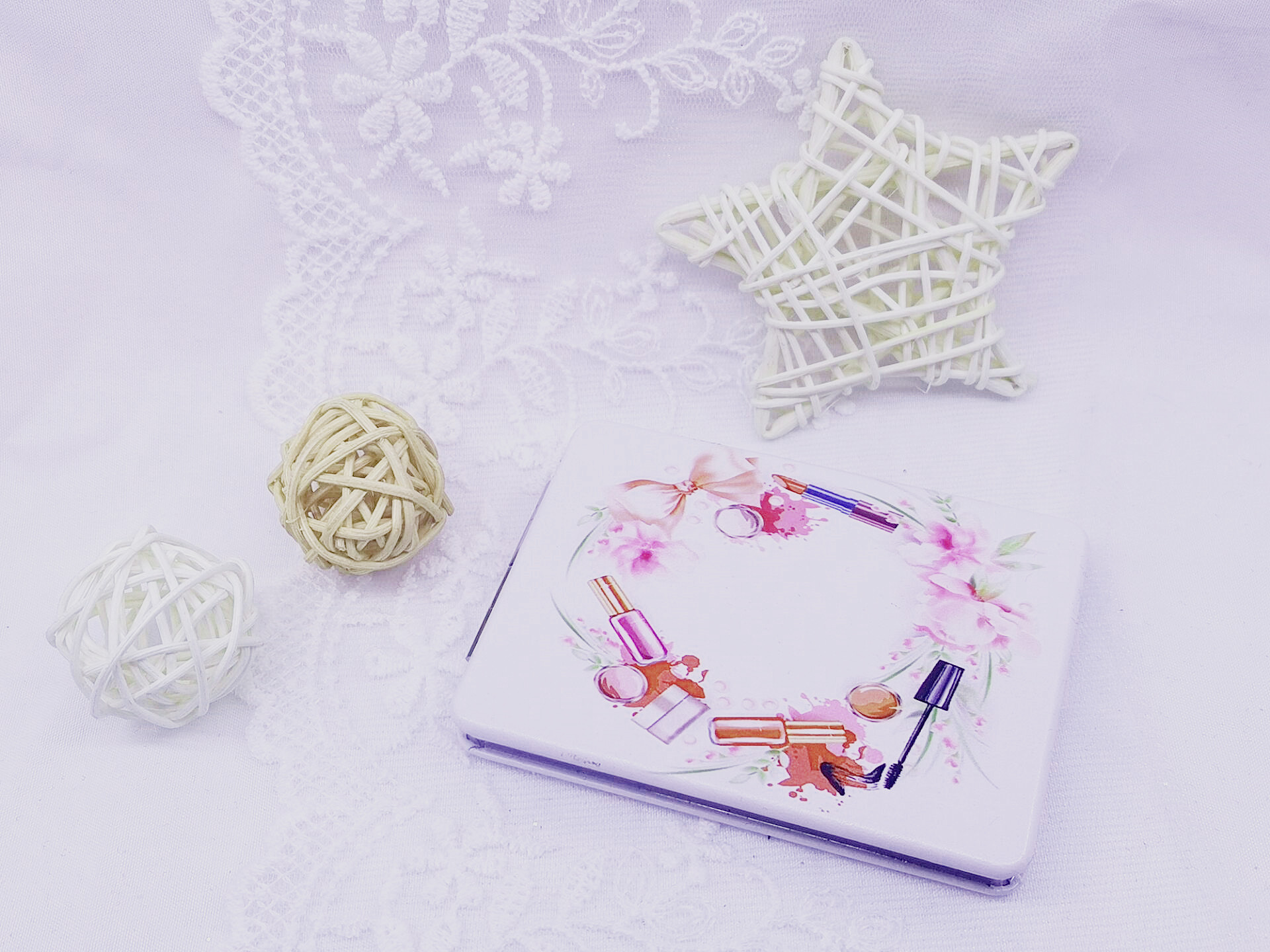 双面皮革化妆品系列镜女生宿舍小镜子随身时尚化妆镜便携折叠方镜详情图4