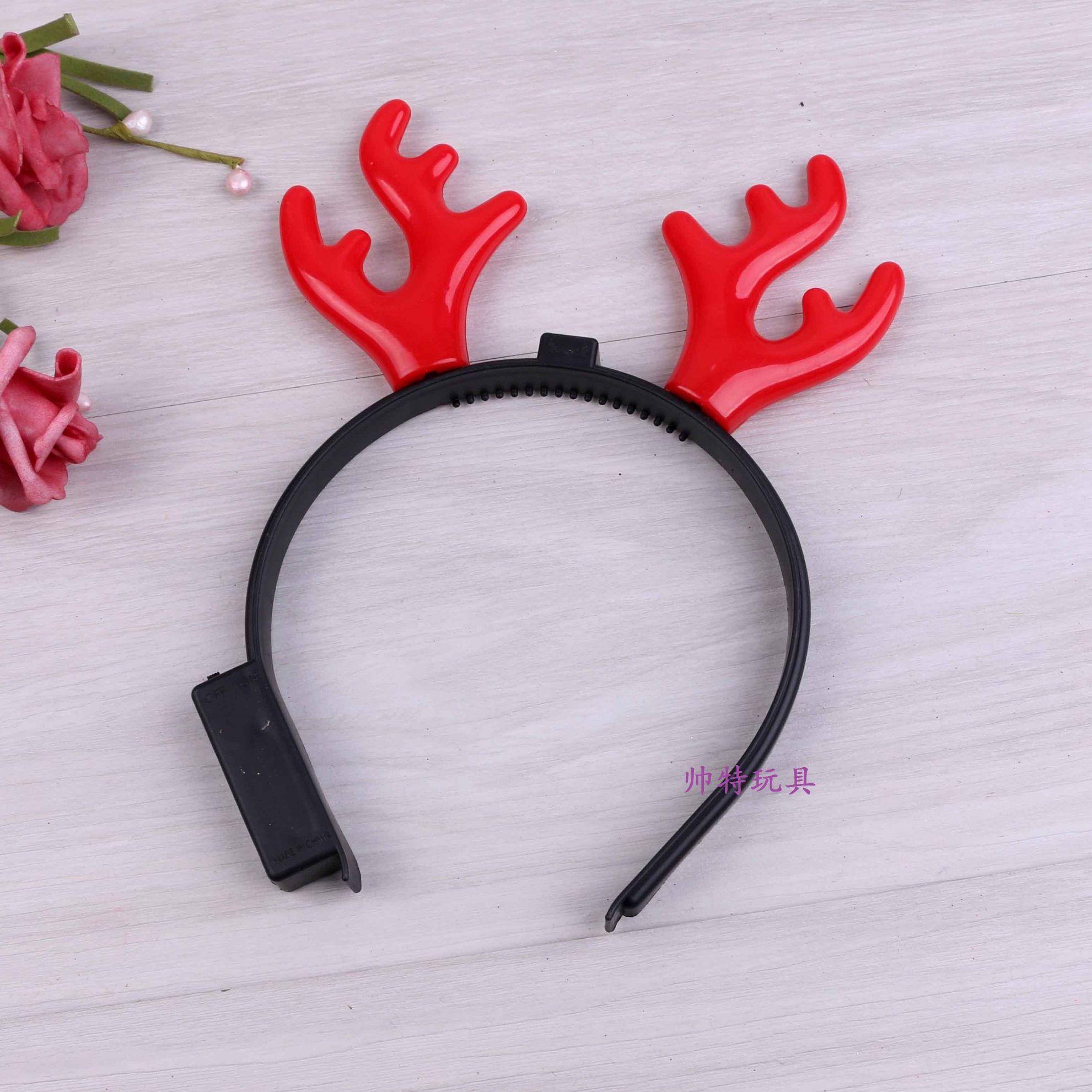 Exquisite new antler flash headband crown headband luminous toy Flash toy