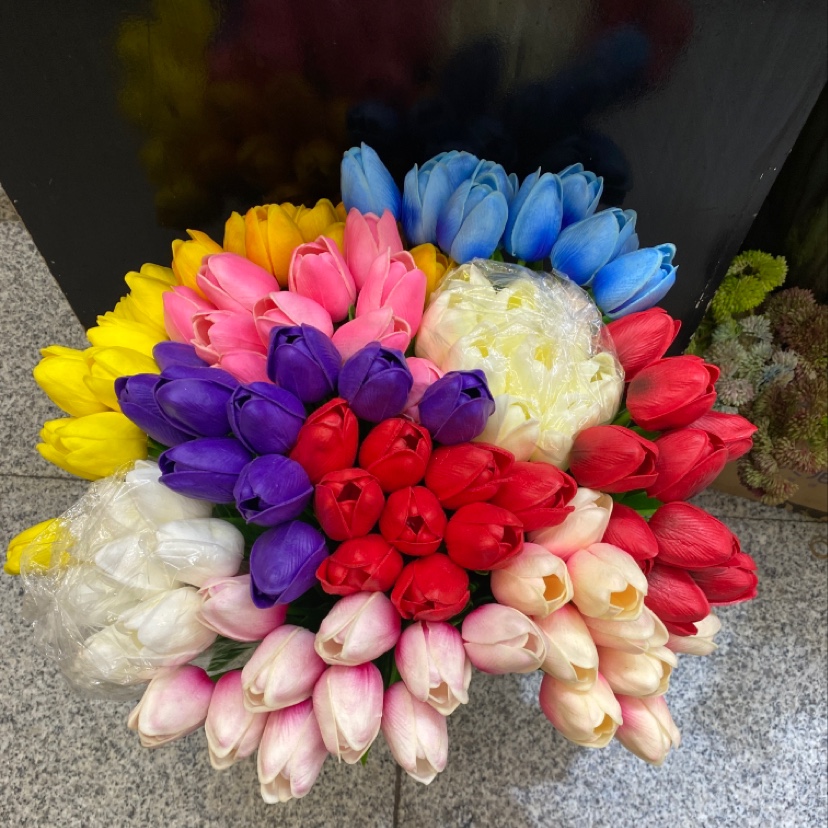 Factory direct sales of single Pu tulip bunches, wholesale of pu tulip artificial flowers