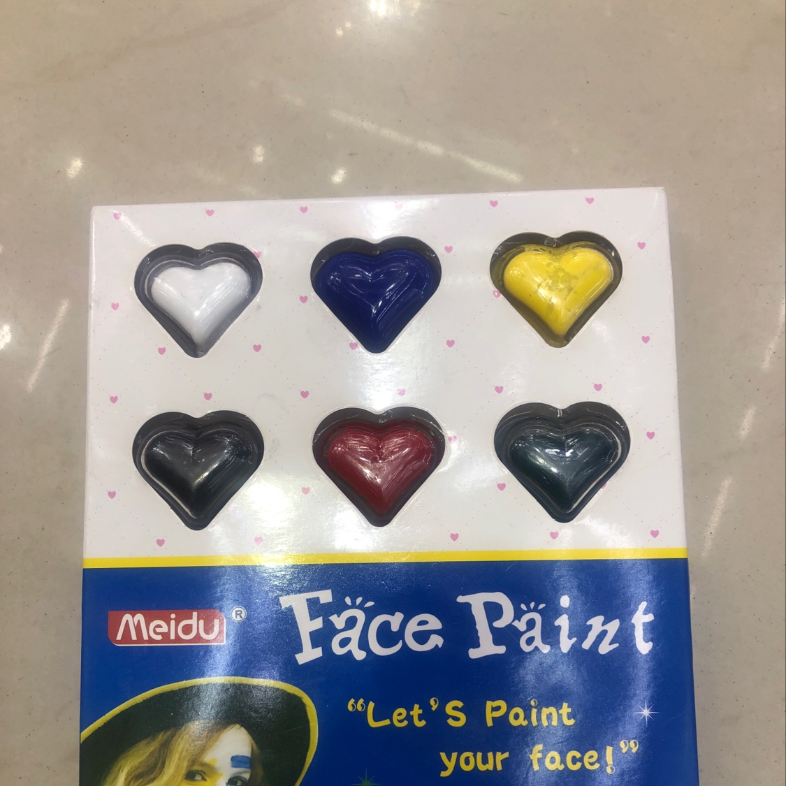 6 Colors Of Heart Face Color