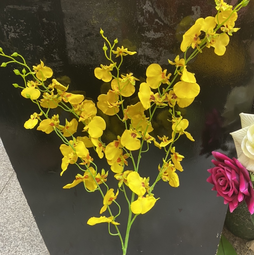 厂家直销 仿真花批发 5叉跳舞兰  室内装饰 颜色可多选