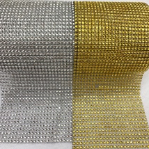 金银色排钻 礼品包装材料带 装饰网带