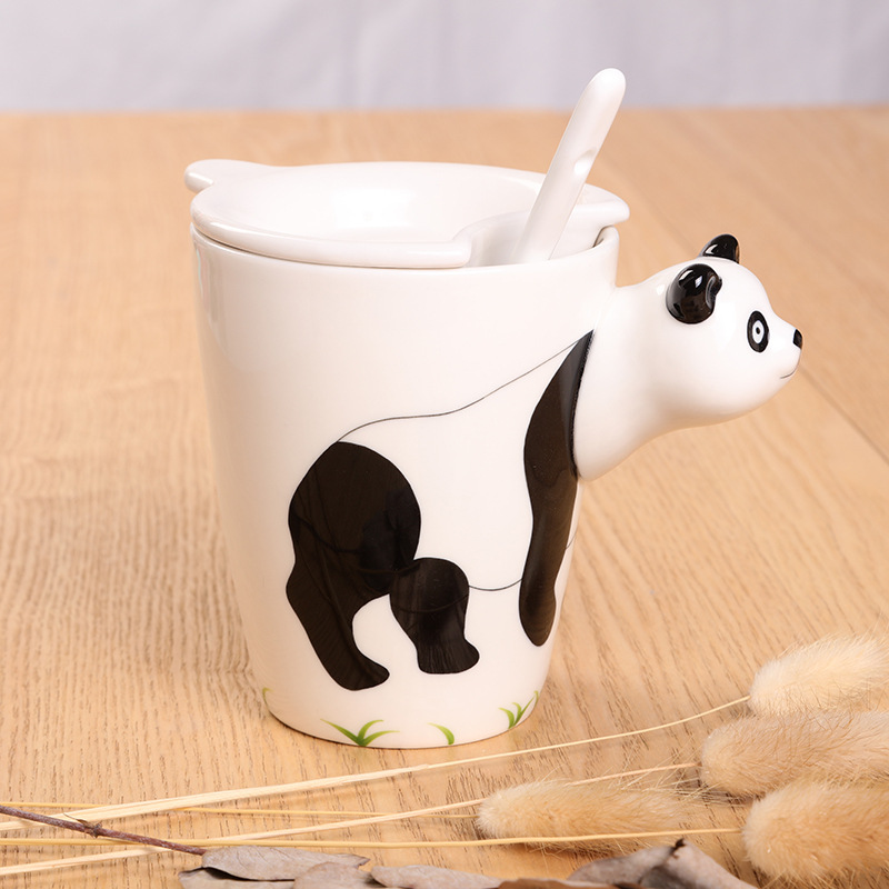 厂家加工定制创意3D动物陶瓷马克杯 情侣款活动礼品水杯广告杯详情图8