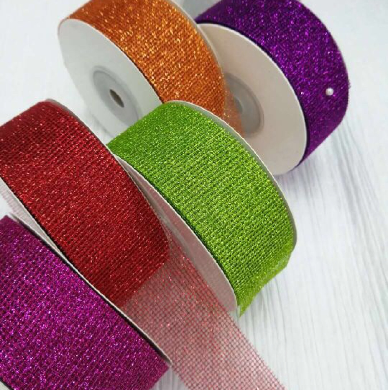 5CM/3Cm/2.5Cm金粉小方格带多种颜色圣诞彩带礼品包装带包装装饰彩带