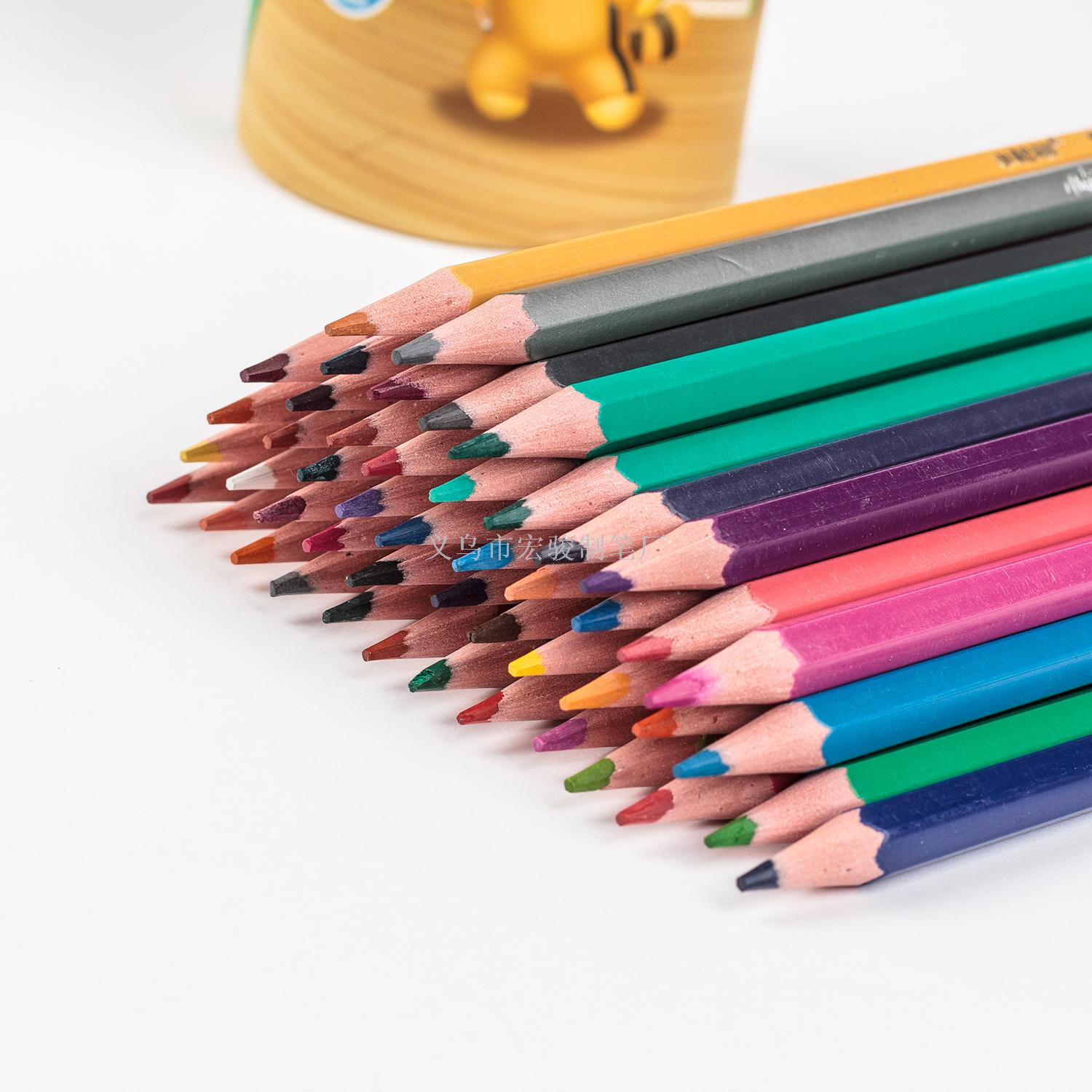 义乌好货 彩铅48色无木可擦彩色铅笔塑料学生画画绘图支持定做6948详情图3