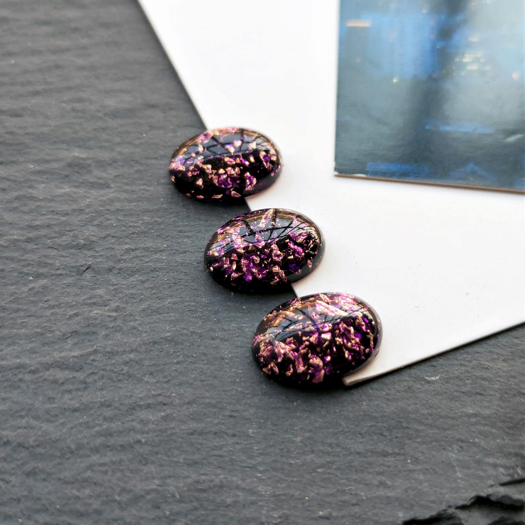 Resin imitation stone oval-shaped colored stone ring face 13*18 handcrafted diy ancient-style earrings phoenix crown hairpin accessories material undefined