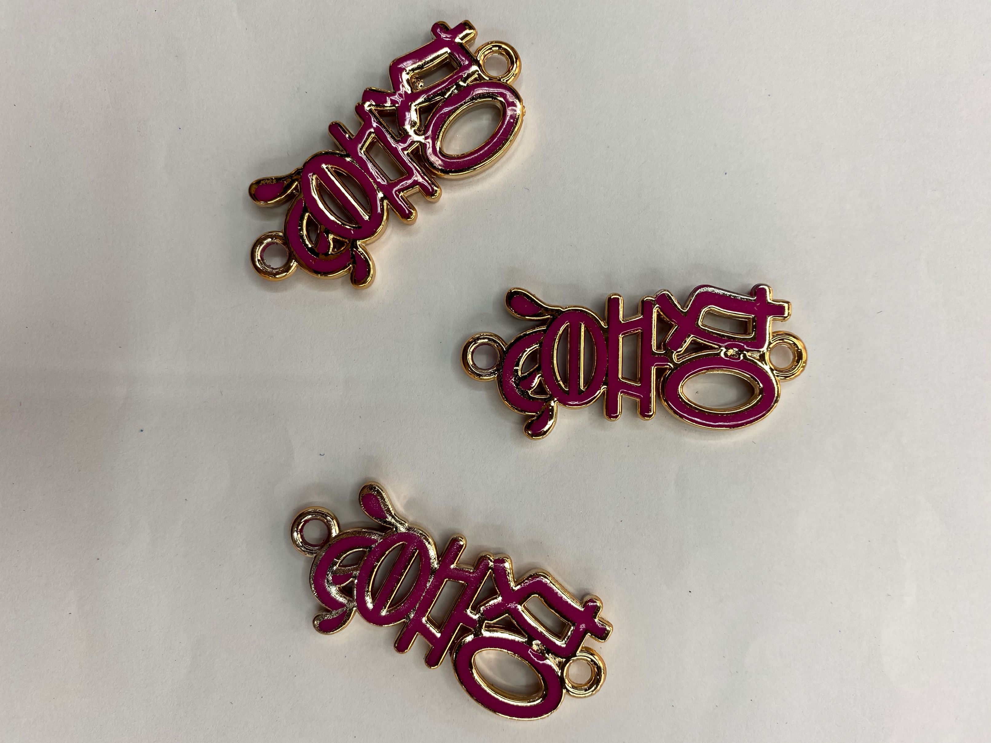 DIY jewelry accessories, electroplated UV acrylic Chinese ruyi color jewelry accessories 1