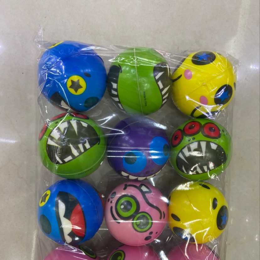 7.6 cm colorful odd-faced pu ball, sponge ball, pressure ball details Picture