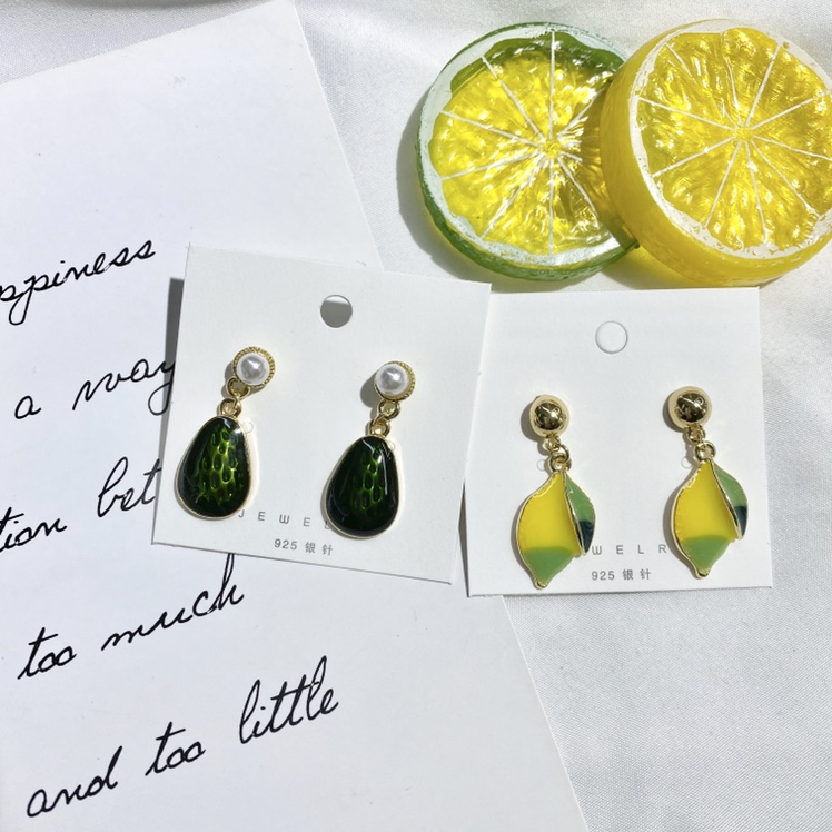 Mango Avocado Oiled earrings Fruit series