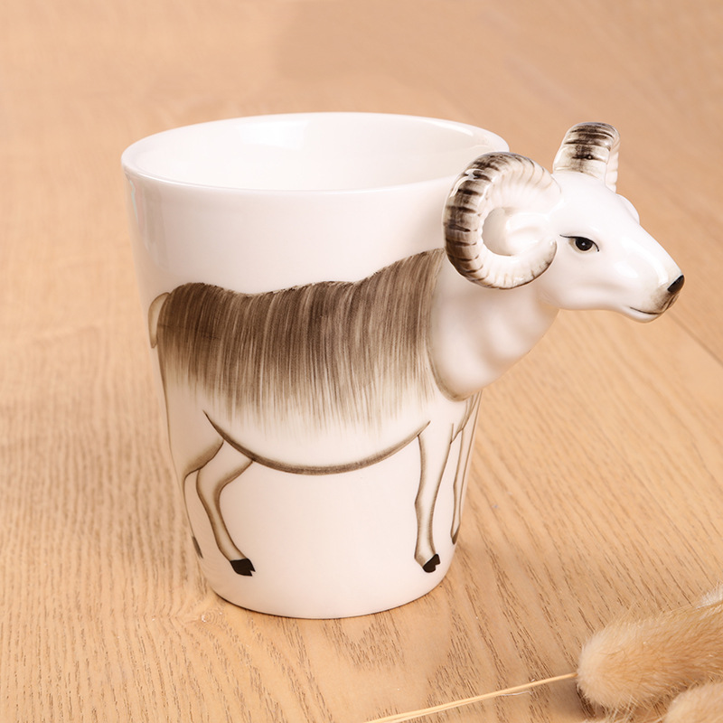 Creative 3D animal ceramic mugs, couple edition event gifts, water cups, advertising cups Specification image