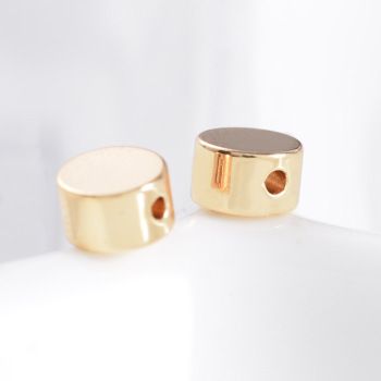 Jewelry accessories: Cylindrical copper discs, flat beads, DIY spacer beads, copper beads, bracelets, necklaces, beaded beads, custom-made according to samples full figure