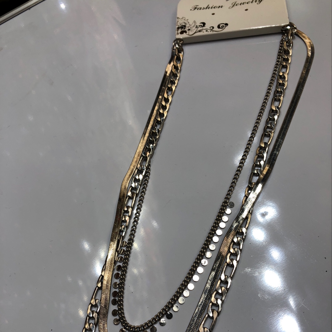 Handmade copper chain necklace
