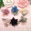 Korean version of the temperamental clothing headflower accessories clothing hairpin brooch DIY decorative alloy crystal mesh point flower thumbnail