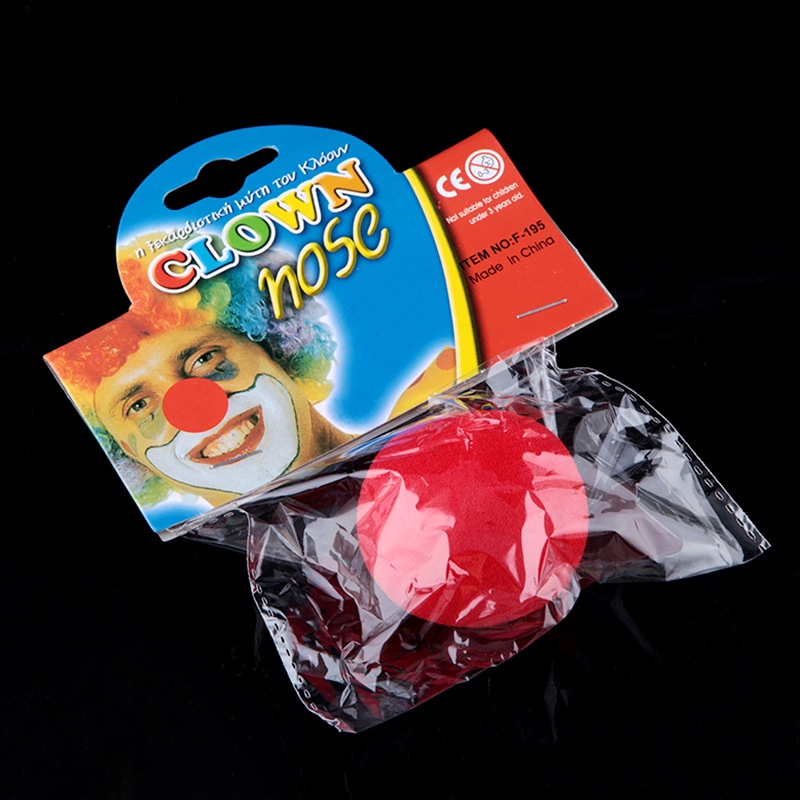 Halloween costume props: Clown costume nose, red sponge ball, funny performance, big nose tip, cute red nose