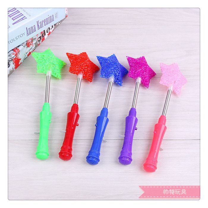 Particle small heart five-pointed star rose flash stick Specification image
