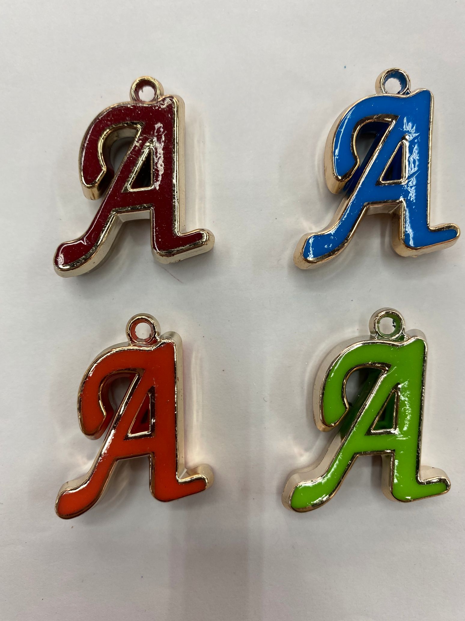 DIY jewelry accessories, electroplated UV acrylic English letter A jewelry accessories