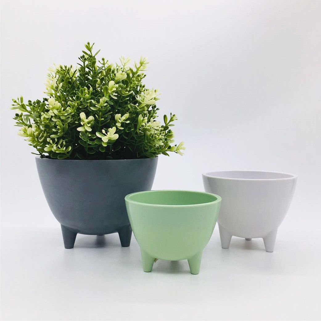Factory direct sales of plastic flower POTS Y1832 triangular melamine flower POTS, plastic flower POTS, and imitation porcelain flower POTS details Picture