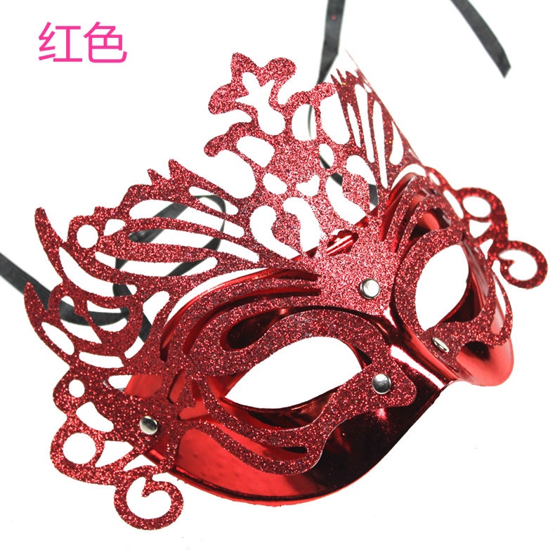 Halloween party dance, princess goddess, painted men and women, half-face eye masks, electroplated crowns, gold powder, hollowed-out masks undefined