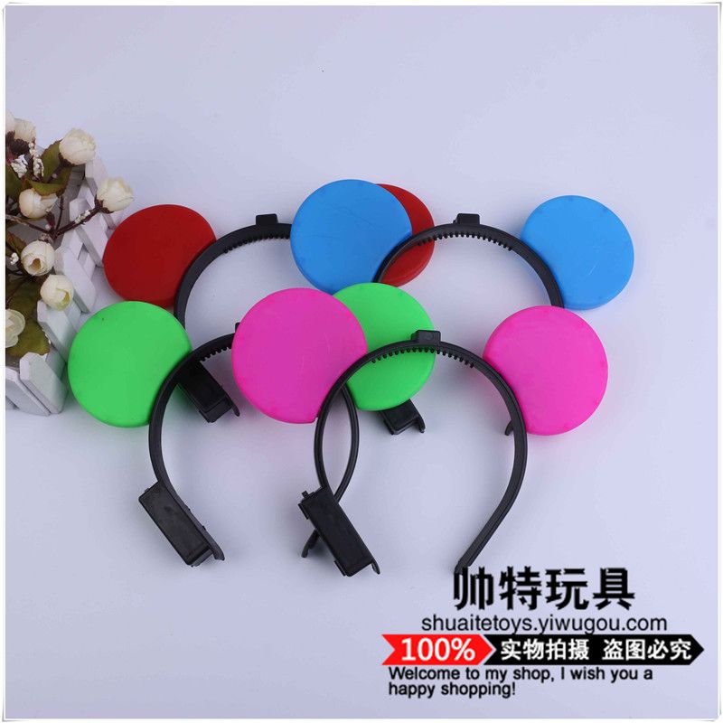 Round ear glitter headband