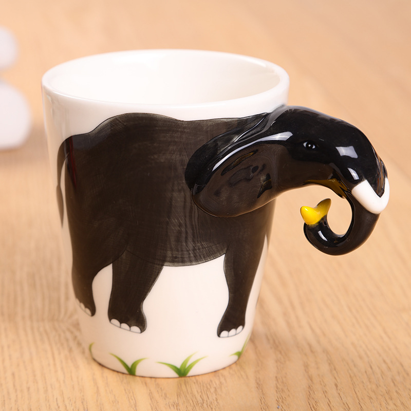 厂家加工定制创意3D动物陶瓷马克杯 情侣款活动礼品水杯广告杯详情图2