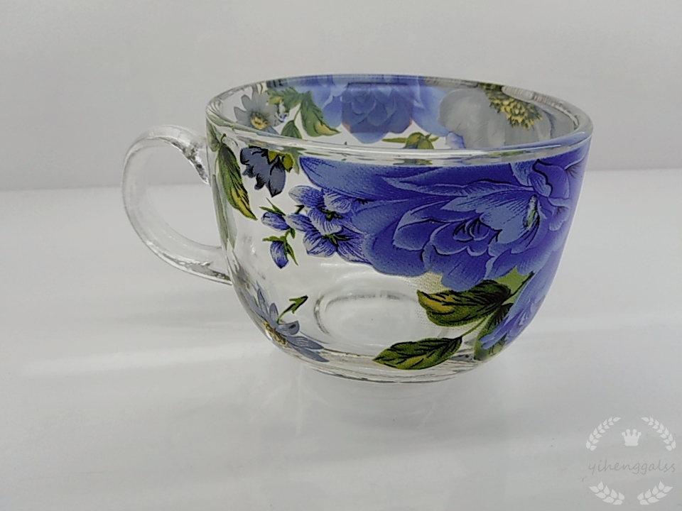 Factory direct sale of decal round glass Cup gp-50F Specification image