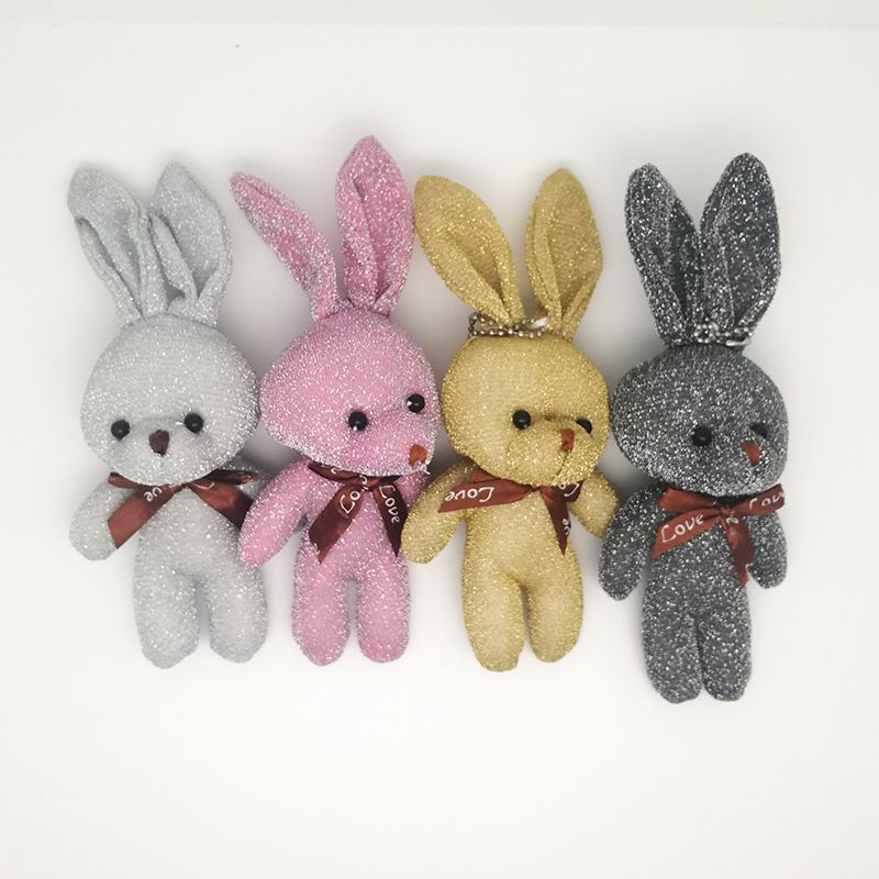 Plush toy pendant, jointed rabbit cartoon, small doll bag pendant, wedding gift grabber, doll dress accessories