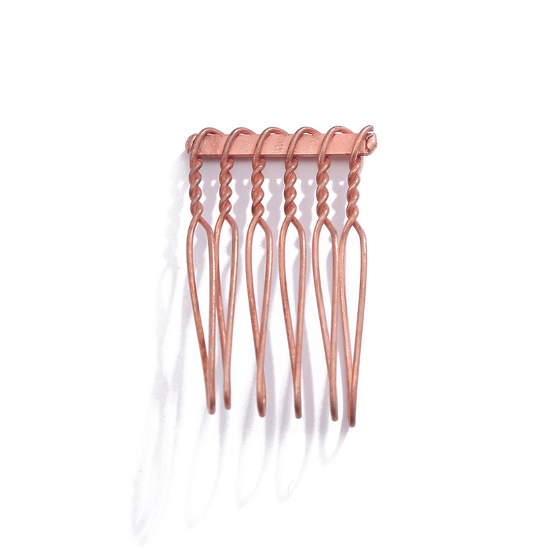 Xuebo jewelry Accessories DIY 6-tooth handmade hair comb, red copper handmade accessories processing hair accessories