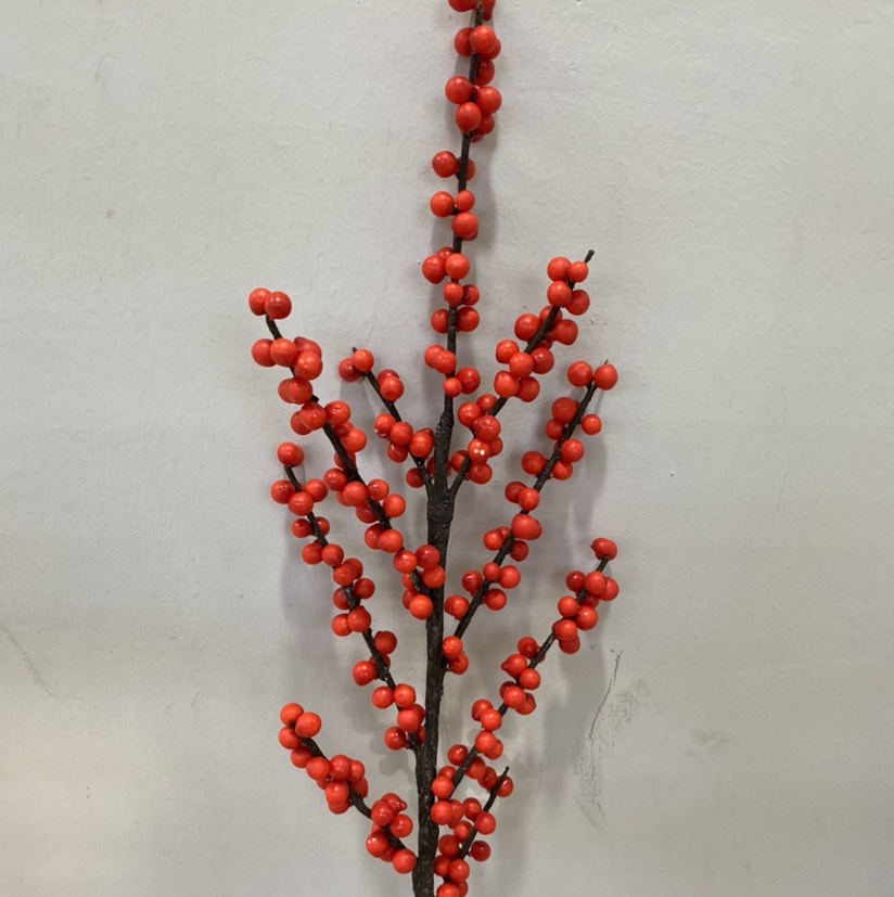 厂家直销 仿真花批发 大枝冬青果  室内装饰 颜色可多选