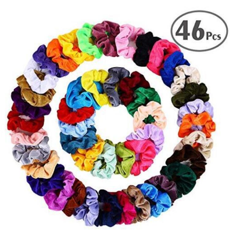 亚马逊金丝绒40 50 60色猪大肠发圈