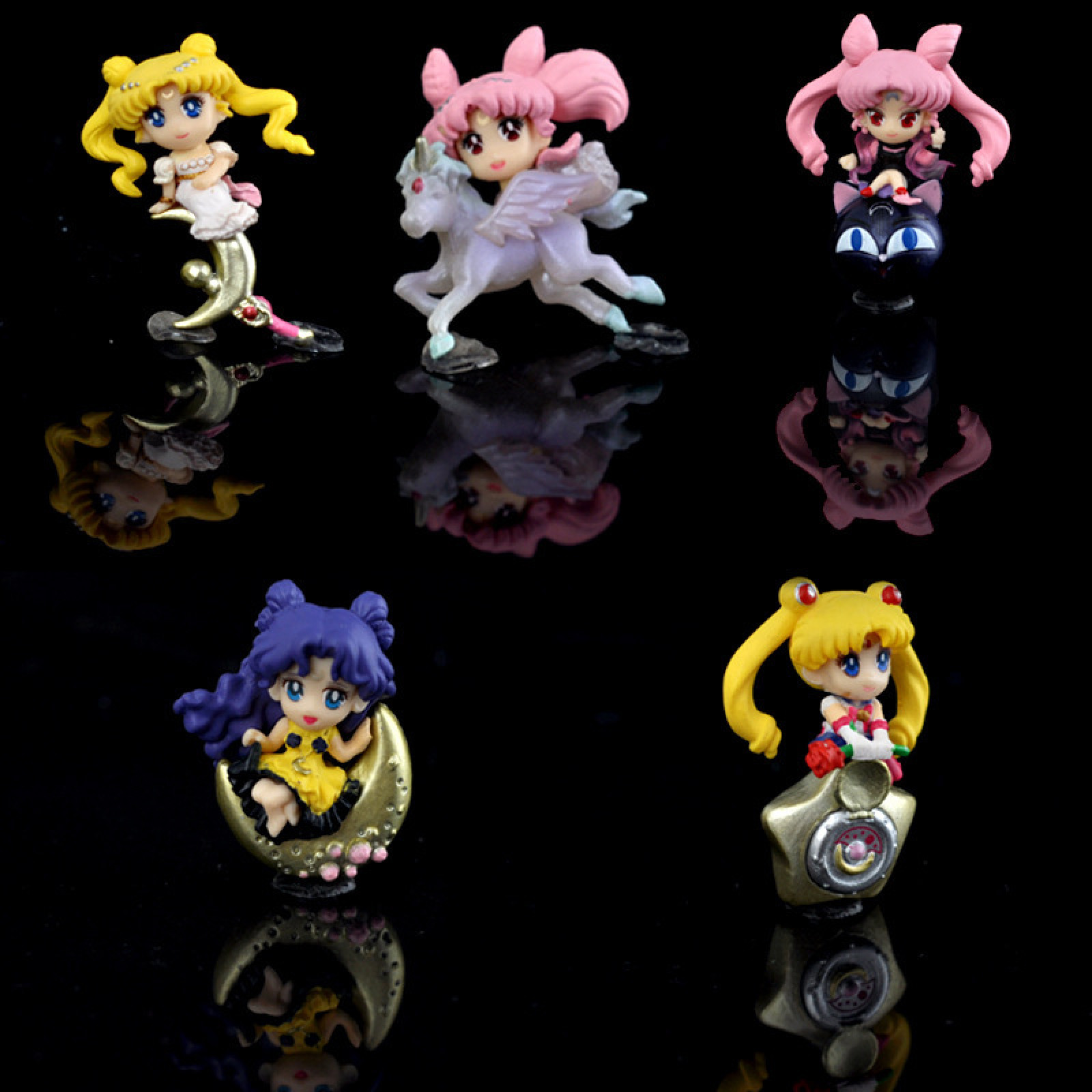 5 versions of the 6th generation Sailor Moon food play Q-version water ice Moon Luna and Moon Hare in stock detail image 1