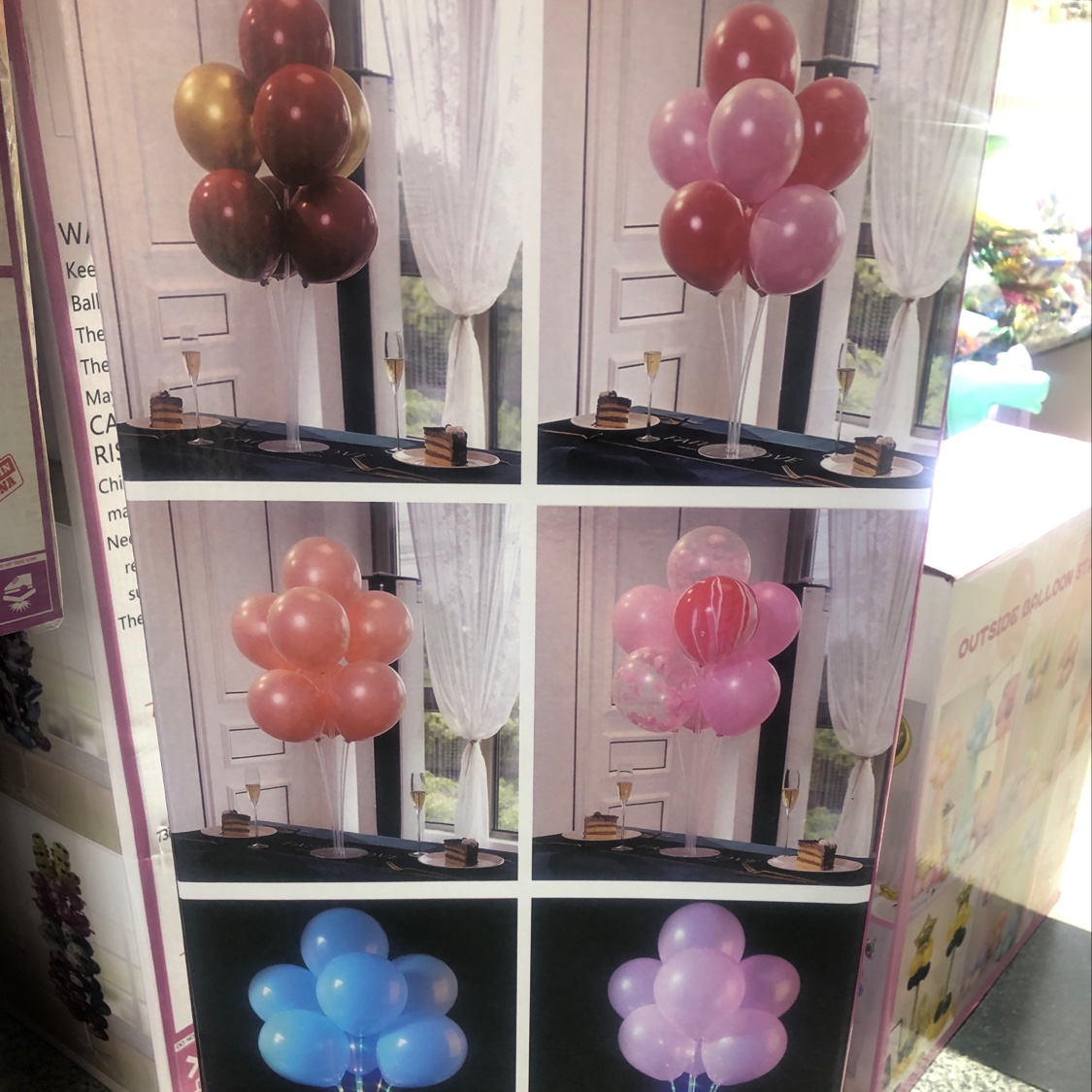 Birthday party balloon table display Birthday party ornaments 1