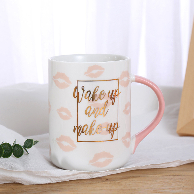 New cute ceramic mugs, simple coffee cups, customizable logo advertising gifts, water cups, factory direct sales undefined