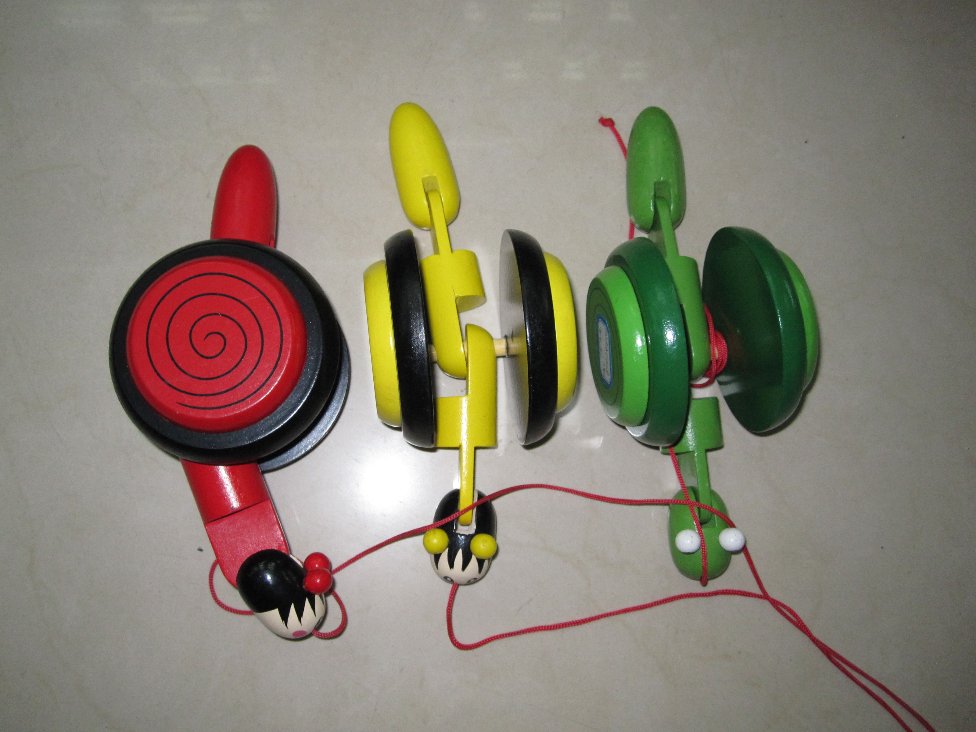 小蜗牛拉车 木质玩具拉车 豆豆工艺品 55