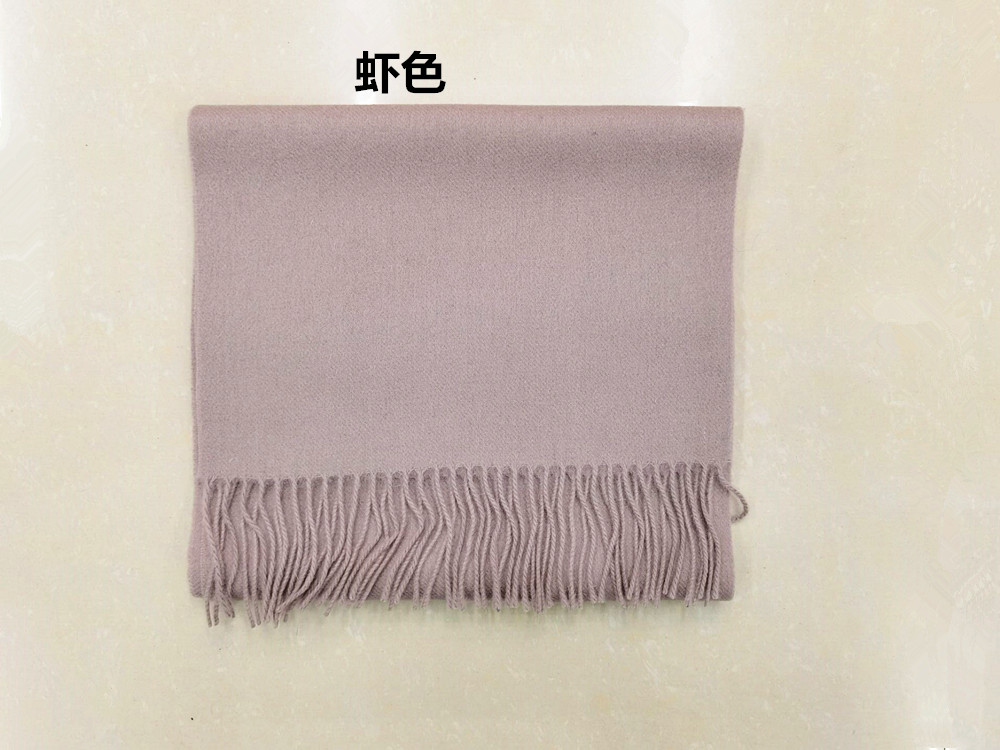 厂家直销出口欧美男女通用100%羊毛加厚素色围巾详情图8