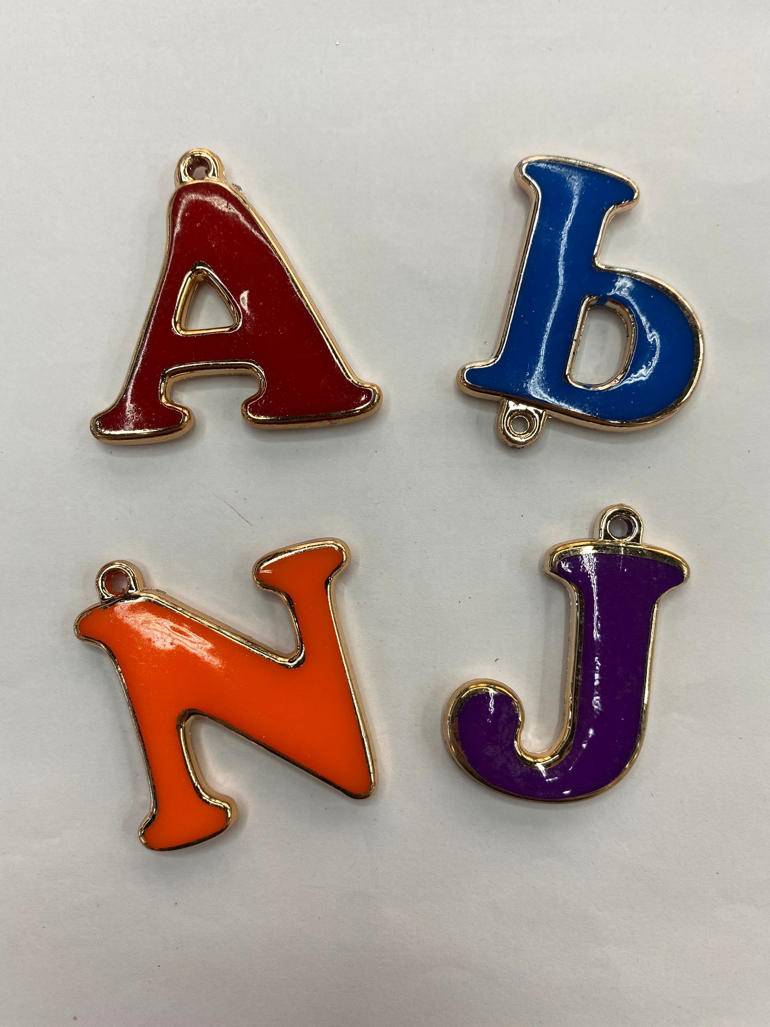 DIY jewelry accessories electroplated UV acrylic 26-letter English jewelry accessories 1